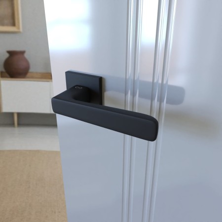 Klamka Parma KPR B00 rozeta kwadratowa czarna Infinity Line