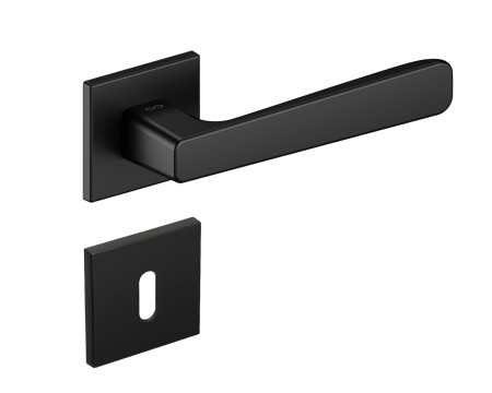 Klamka Parma KPR B00 rozeta kwadratowa czarna Infinity Line