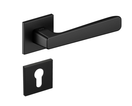 Klamka Parma KPR B00 rozeta kwadratowa czarna Infinity Line