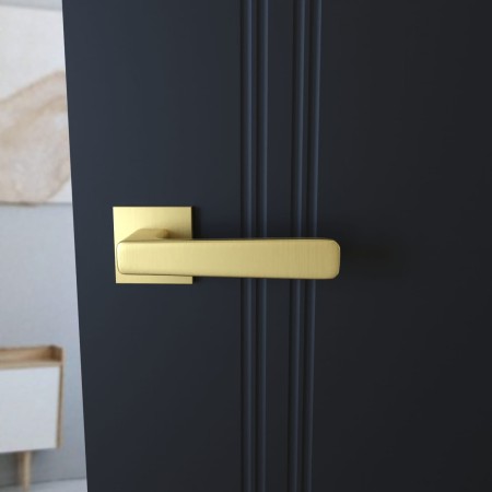 Klamka Parma KPR MG00 rozeta kwadratowa złoty mat Infinity Line