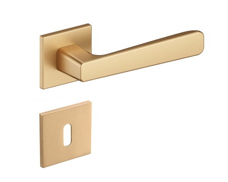 Klamka Parma KPR MG00 rozeta kwadratowa złoty mat Infinity Line