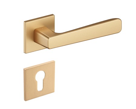 Klamka Parma KPR MG00 rozeta kwadratowa złoty mat Infinity Line