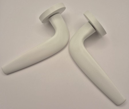 Klamka Julia biała szyld okrągły VDS