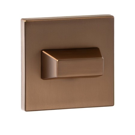 Rozeta kwadratowa R67F Slim brąz - satyna WC