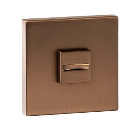 Rozeta kwadratowa R67F Slim brąz - satyna WC