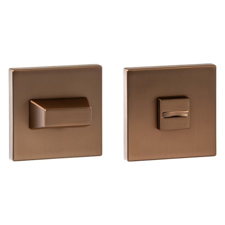 Rozeta kwadratowa R67F Slim brąz - satyna WC
