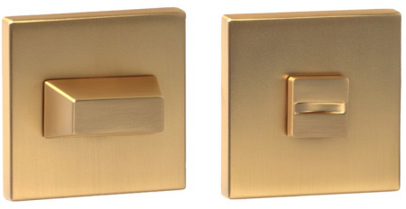 Rozeta kwadratowa R67F Slim złoty-satyna WC