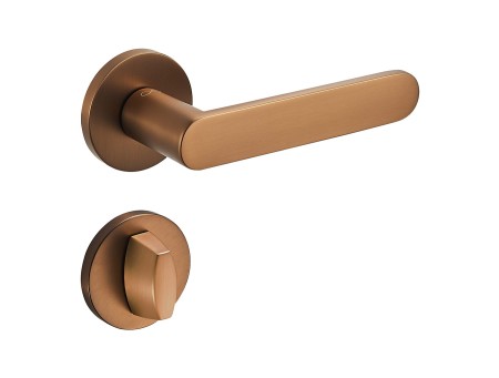 Klamka Wenus Fit KWF O 900 brąz satyna szyld okrągły Infinity Line