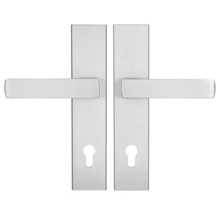 Klamka + klamka Leonardo Standard AXA F6 rozstaw zamka 92 mm ukryte śruby