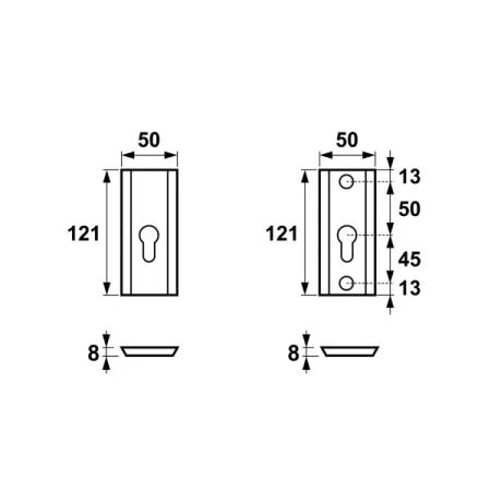 Rozeta Niagara/Haga F4 stare złoto AXA rysunek techniczny