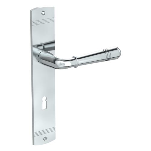 Przejdź do produktu Klamka Fabio chrom połysk długi szyld klucz Griffwerk