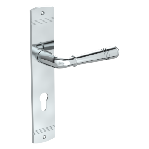 Przejdź do produktu Klamka Fabio chrom połysk długi szyld wkładka Griffwerk 