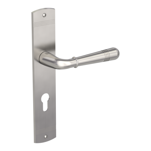 Przejdź do produktu Klamka Fabio velvet szary długi szyld wkładka Griffwerk   