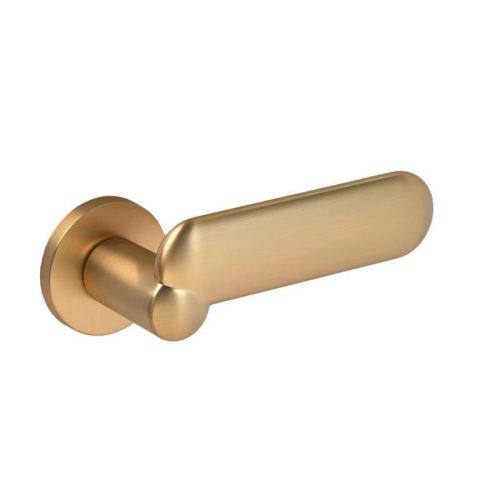 Przejdź do produktu Klamka Keledres FIT złoty-satyna szyld okrągły VDS 