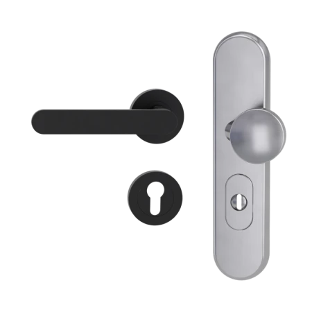 Gałko-klamka zewnętrzna COMBI_AVUS z zabezpieczeniem grafitowo czarny Griffwerk