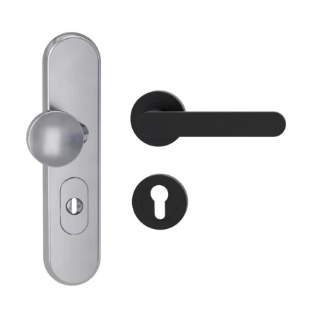 Gałko-klamka zewnętrzna COMBI_AVUS z zabezpieczeniem grafitowo czarny Griffwerk