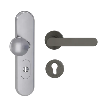 Gałko-klamka zewnętrzna COMBI_AVUS z zabezpieczeniem kaszmirowy szary Griffwerk