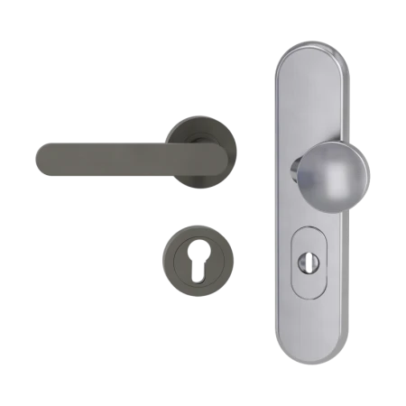 Gałko-klamka zewnętrzna COMBI_AVUS z zabezpieczeniem kaszmirowy szary Griffwerk