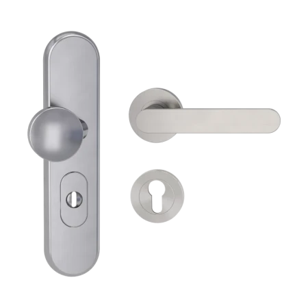 Gałko-klamka zewnętrzna COMBI_AVUS z zabezpieczeniem velvet szary Griffwerk