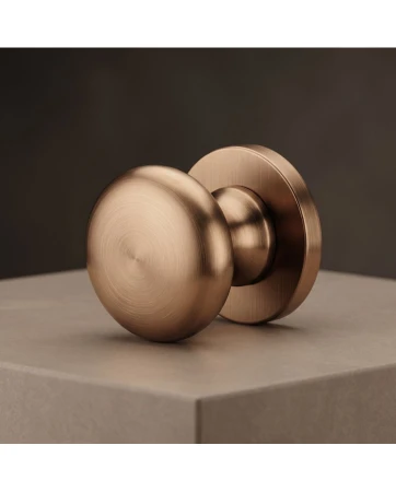 Gałka Orbis Slim szyld płaski okrągły 1 szt. brąz matowy Corona