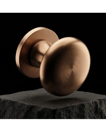 Gałka Orbis Slim szyld płaski okrągły 1 szt. brąz matowy Corona