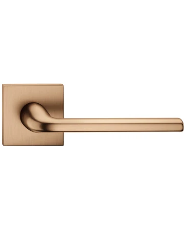 Klamka Scandi Slim szyld płaski kwadratowy, brąz matowy Corona