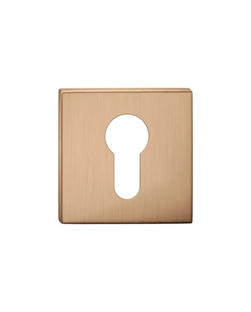 Rozeta kwadratowa SLIM na wkładkę brąz matowy