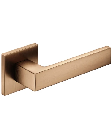 Klamka Focus Slim szyld płaski kwadratowy, brąz matowy Corona