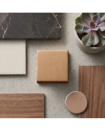 Gałka Aegis Slim brąz matowy 1 szt. na szyldzie kwadratowym Corona