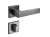 Klamka Apollo FIT KAF BN00 szyld kwadratowy GUN-METAL Infinity Line z rozetą WC