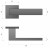 Klamka Cavo FIT KVO BN00 szyld kwadratowy gun-metal Infinity Line rysunek techniczny