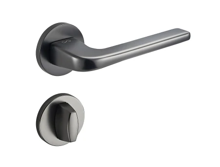 Klamka Solo Fit KSO O BN00 rozeta okrągła gun-metal Infinity Line z rozetą WC