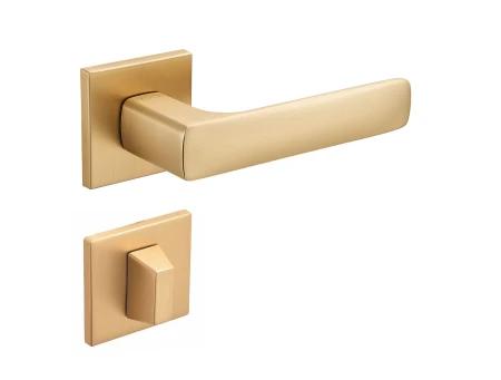 Klamka Asti KSI MG00 rozeta kwadratowa, złoty-mat Infinity Line z rozetą WC