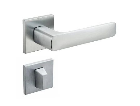 Klamka Asti KSI M700 rozeta kwadratowa chrom mat Infinity Line z rozetą WC
