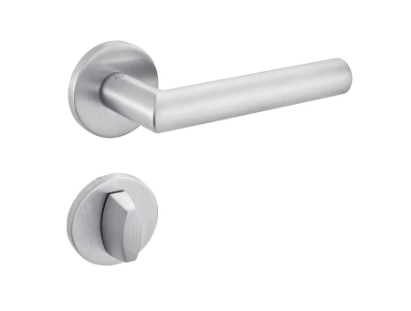 Klamka Ronda Fit KRD O M700 rozeta okrągła chrom mat Infinity Line z rozetą WC
