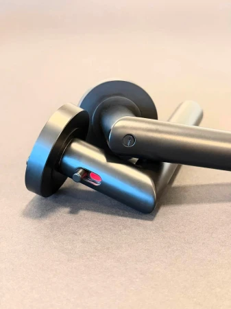Klamka DUO LOCK KDU O B00 rozeta okrągła czarna Infinity Line