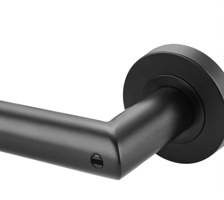 Klamka DUO LOCK KDU O B00 rozeta okrągła czarna Infinity Line