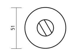 Rozeta okrągła R68 chrom-satyna WC