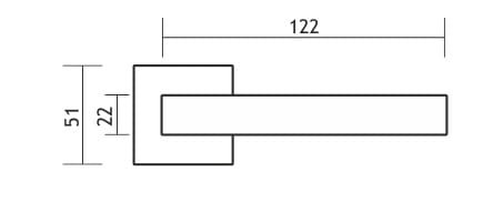 Klamka Warna FIT chrom-satyna szyld kwadratowy VDS