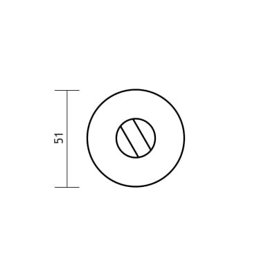 Rozeta okrągła R68 biała WC