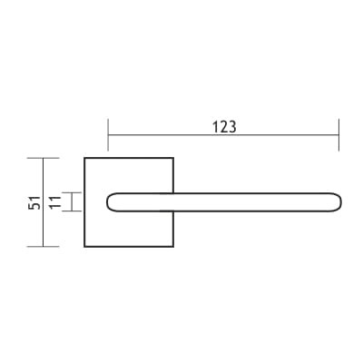 Klamka Tender FIT chrom-satyna szyld kwadratowy VDS