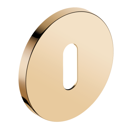 Rozeta okrągła SLIM na klucz mosiądz błyszczący