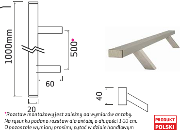 Antaba Amsterdam-skośna jednostronna drewnowkręty