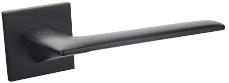 Klamka Giulietta KGUL S B00 czarna szyld kwadratowy slim Italian Design