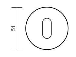 Rozeta okrągła R68 chrom-satyna klucz