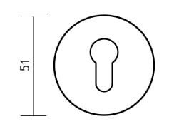 Rozeta okrągła R68 chrom-satyna wkładka