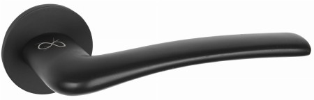 Klamka Vento KVNO S O BOO czarna szyld okrągły slim Italian Design