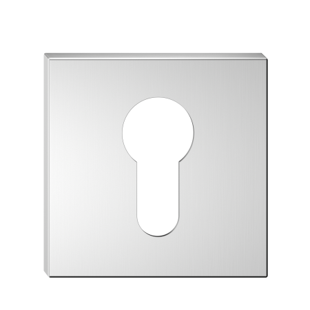 Rozeta kwadratowa SLIM na wkładkę chrom szczotkowany