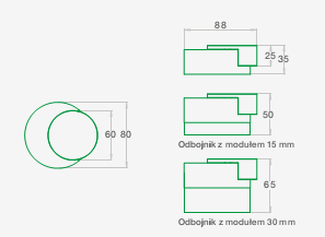 Moduł do odbojnika MC - 35 AXA 15 mm