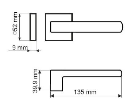 Klamka Gamet DH-40-26JK-L31 Unico czarna